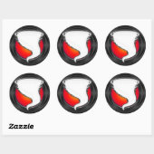 White Tornado Runder Aufkleber (Blatt)