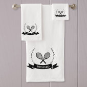 white towel, bath towel, guest towel, tennis, badhandtuch set