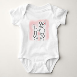 White Toy Poodle Baby Bodysuit Baby Strampler