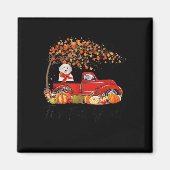 White Toy Poodle Es ist Fall Y’all Pumpkin Fall Magnet (Vorne)