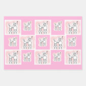 White Toy Poodle Gift Wrap Sheet Set Geschenkpapier Set (Vorderseite 2)