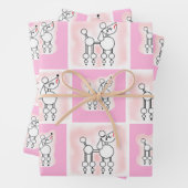 White Toy Poodle Gift Wrap Sheet Set Geschenkpapier Set (Beispiel)