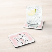 White Toy Poodle Hartkunststoff Untersetzer (Rechte Seite)