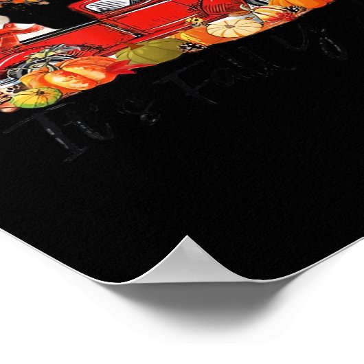 White Toy Poodle It’s Fall Y’all Pumpkin Fall Poster (Ecke)