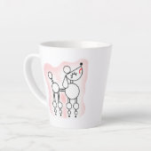 White Toy Poodle Latte Tasse (Linke Ecke)