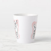 White Toy Poodle Latte Tasse (Vorderseite)