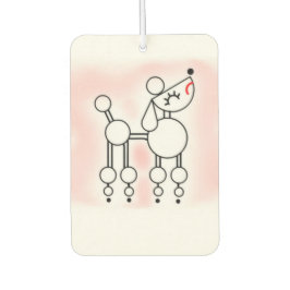 White Toy Poodle Novelty Air Freshener Autolufterfrischer