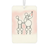 White Toy Poodle Novelty Air Freshener Autolufterfrischer (Rückseite)
