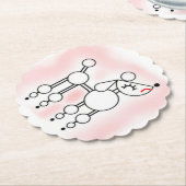 White Toy Poodle Paper Untersetzer (angewinkelt)