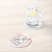 White Toy Poodle Paper Untersetzer (Vor Ort)