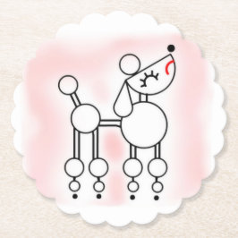 White Toy Poodle Paper Untersetzer