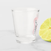 White Toy Poodle Shotglas Schnapsglas (Links)