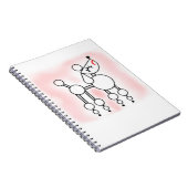White Toy Poodle Spiral Foto Notebook Notizblock (Rechte Seite)