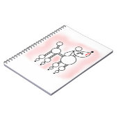White Toy Poodle Spiral Foto Notebook Notizblock (Linke Seite)
