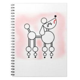 White Toy Poodle Spiral Foto Notebook Notizblock
