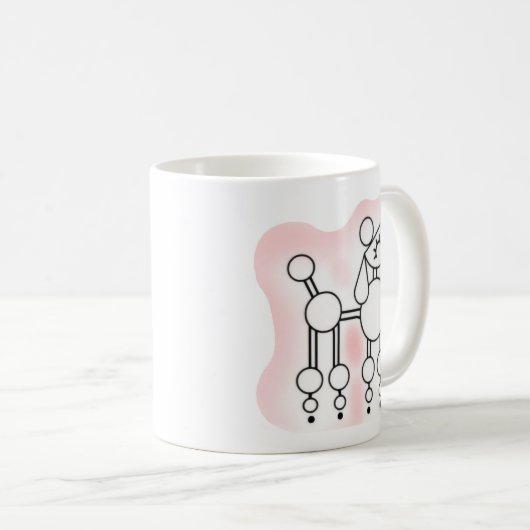 White Toy Poodle Tasse (VorderseiteRechts)