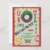 White Trailer Trash Weihnachten Party Einladungen (Vorderseite)