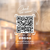White Transparency Business QR Code Social Media Fensteraufkleber (Blatt 2)