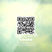 White Transparency Business QR Code Social Media Fensteraufkleber (Blatt 3)