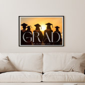 White Transparent Modern Foto Grad School Poster