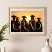 White Transparent Modern Foto Grad School Poster