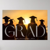 White Transparent Modern Foto Grad School Poster (Vorne)