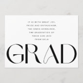 White Transparent Moderner Foto Text Grad Ankündigung (Rückseite)