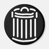 White Trash Can Symbol Magnet (Vorne)