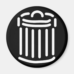 White Trash Can Symbol Magnet