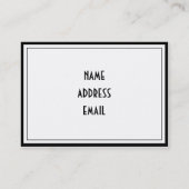 White Trash Can Symbol Visitenkarte (Rückseite)