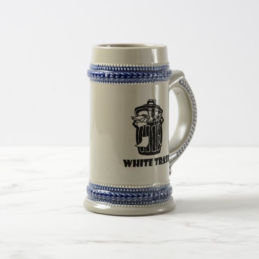 White Trash-Mülleimer Bierglas (VorderseiteRechts)