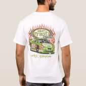 White Trash-Rennwagen T-Shirt (Rückseite)