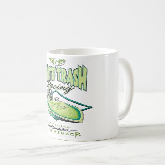 White Trash-Ruderwettkampf-Mitglied Kaffeetasse (VorderseiteRechts)