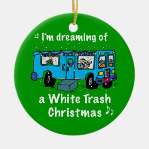 White Trash Weihnachten Keramikornament