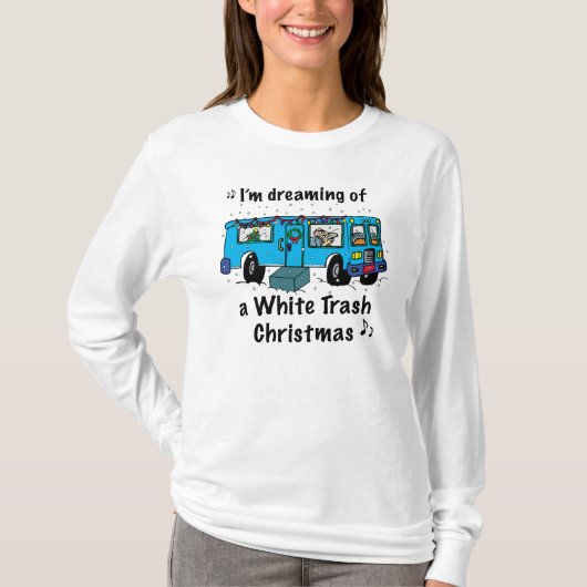 White Trash Weihnachten T-Shirt (Vorderseite)