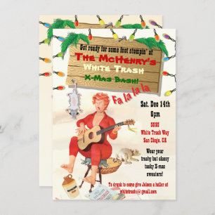 White Trash Weihnachts-Bash Einladungen