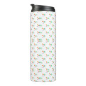 White travel mug with black lid  thermosbecher (Nach rechts gedreht)