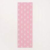 White Treble Clef Music Pink Yogamatte (Rückseite)