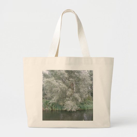 White Tree and River Landscape Bag Jumbo Stoffbeutel (Vorne)