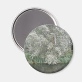 White Tree and River Landscape Magnet (Vorderseite/Rückseite)
