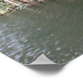 White Tree and River Landscape Print Poster (Ecke)