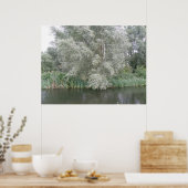 White Tree and River Landscape Print Poster (Küche)