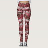 White Tree and Snowflake Leggings (Vorderseite)