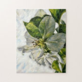 White Tree Blossom Blume Art Puzzle (Vertikal)