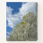 White Tree Blue Sky Clouds Photo Notizblock (Rückseite)