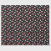 White Tree Chalkboard Weihnachten Geschenkpapier (Flach)