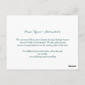 White Tree Hochzeitsunterkünfte Postkarte (Rückseite)