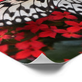 White Tree Nymph Butterfly Poster Deko (Ecke)