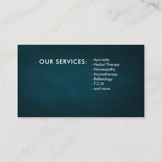 White Tree of Life - Evolution DNA Visitenkarte (Rückseite)