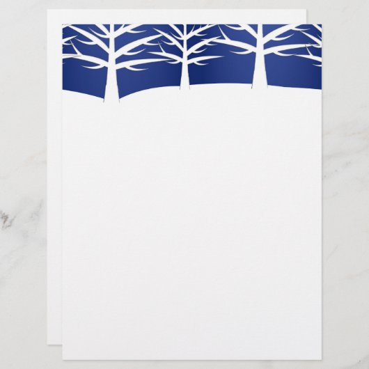 White Tree Sihouette Elegant Christmas (Vorne/Hinten)